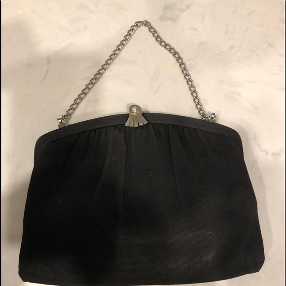 Handbags - Vintage black Purse 1950s 🖤